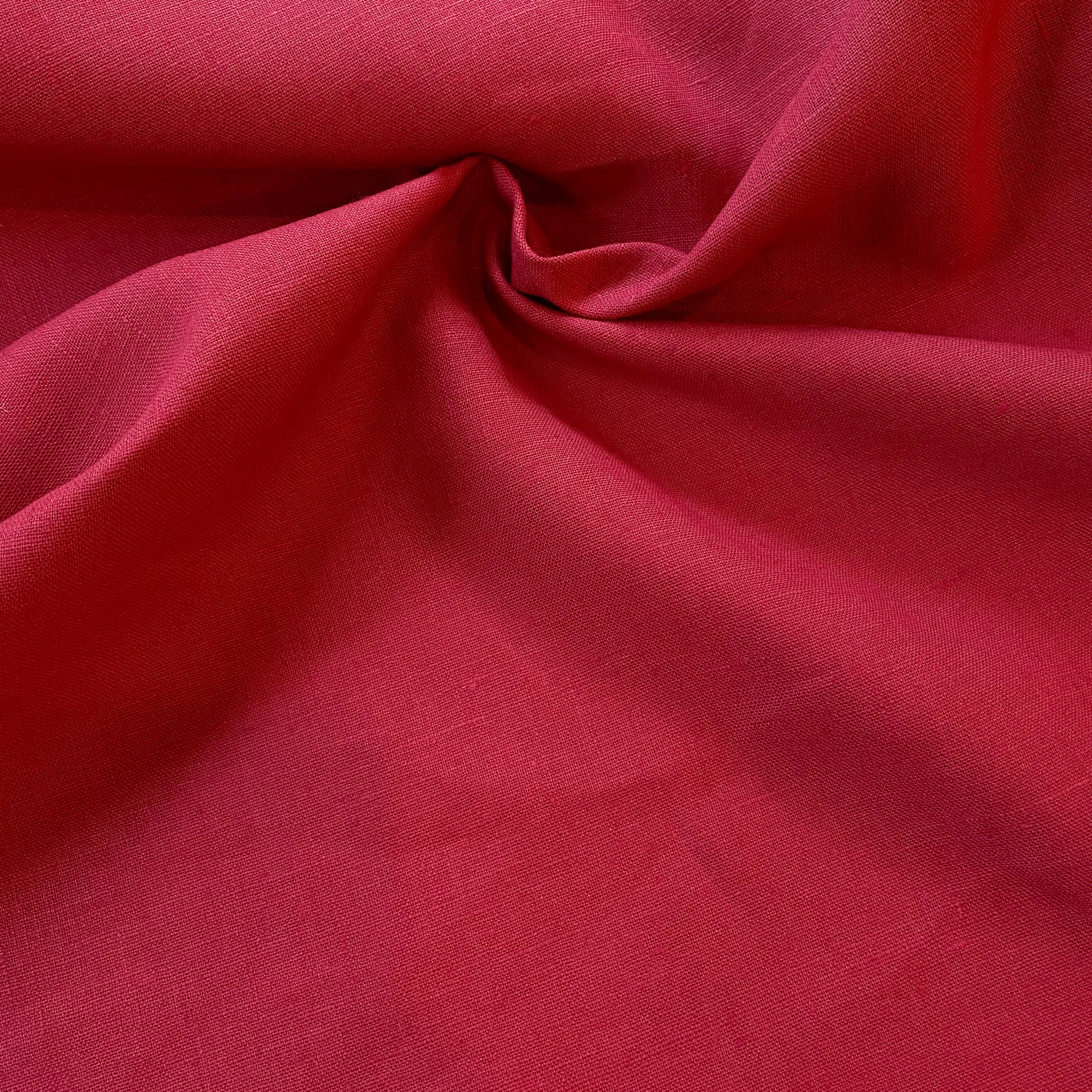 No. 382 linen fabric dark red