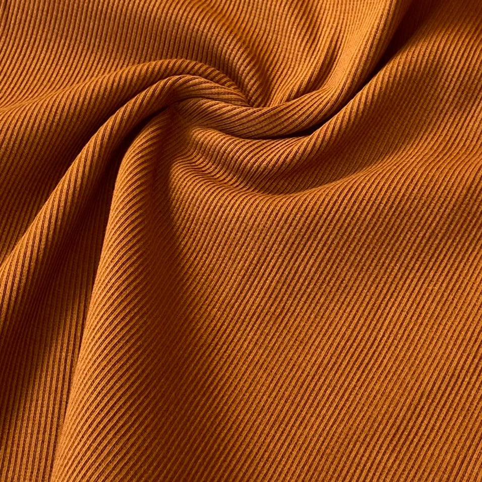 Non. 1193 Tissu tubulaire jersey côtelé noisette