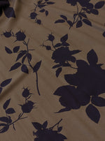 No. 946 bedruckte Viskose braun mit Blumen