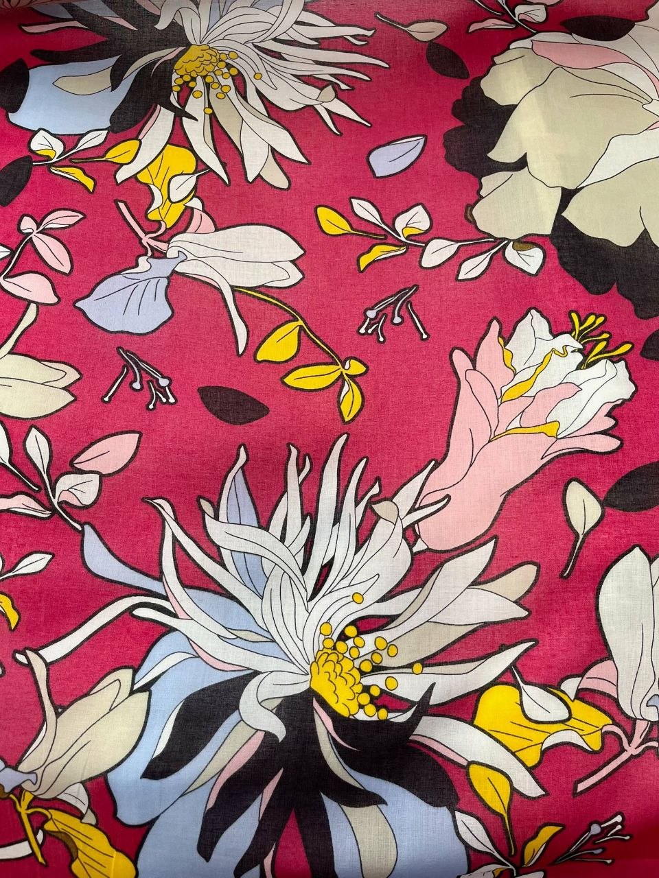 No. 2089 Baumwoll-Batist Blumen pink