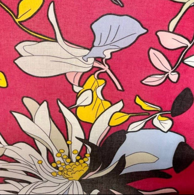 No. 2089 Baumwoll-Batist Blumen pink