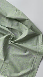 No. 820 cotton poplin with abstract print gray green
