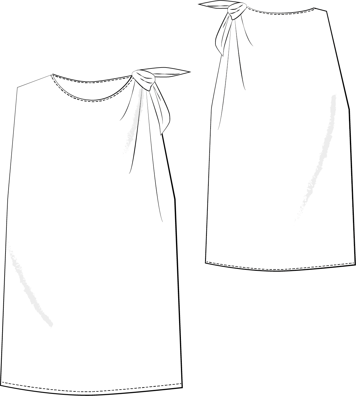 Papierschnittmuster Knotdress Freja
