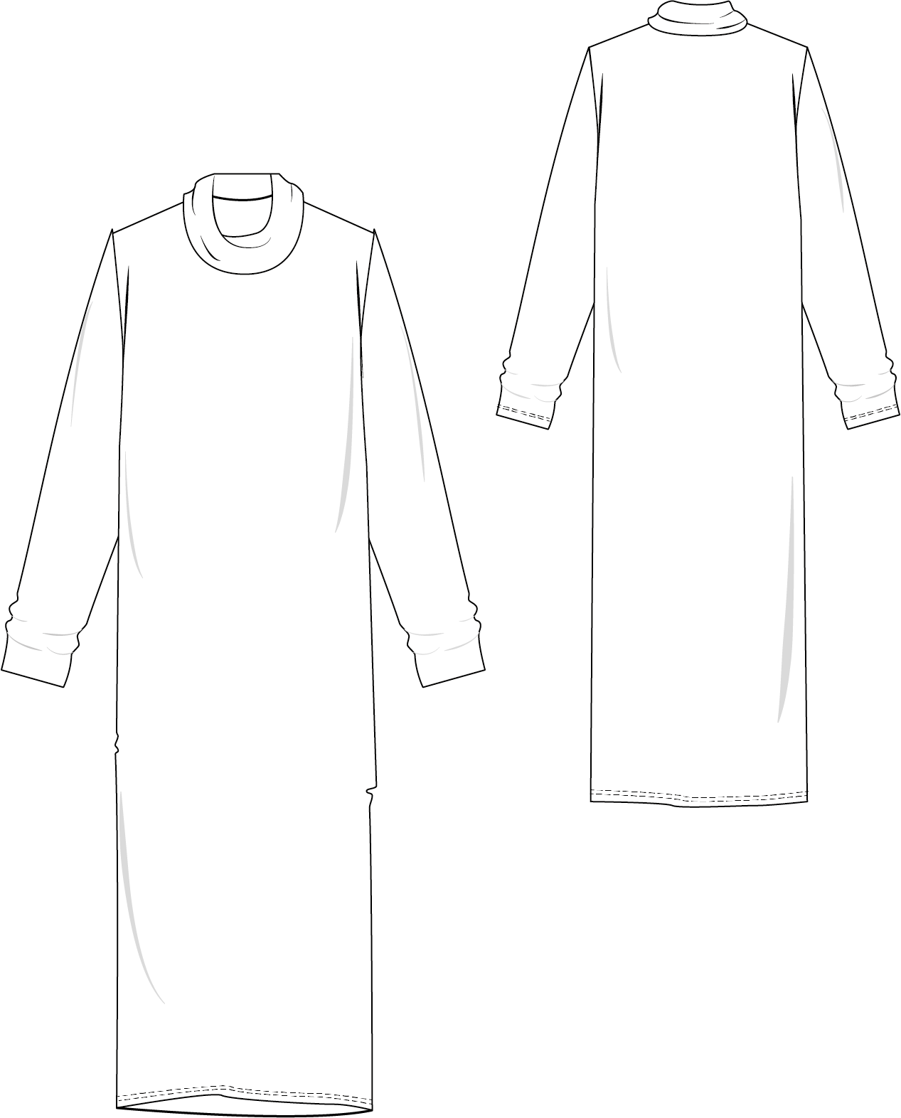 ausgedrucktes Papierschnittmuster Kleid und Shirt Mila