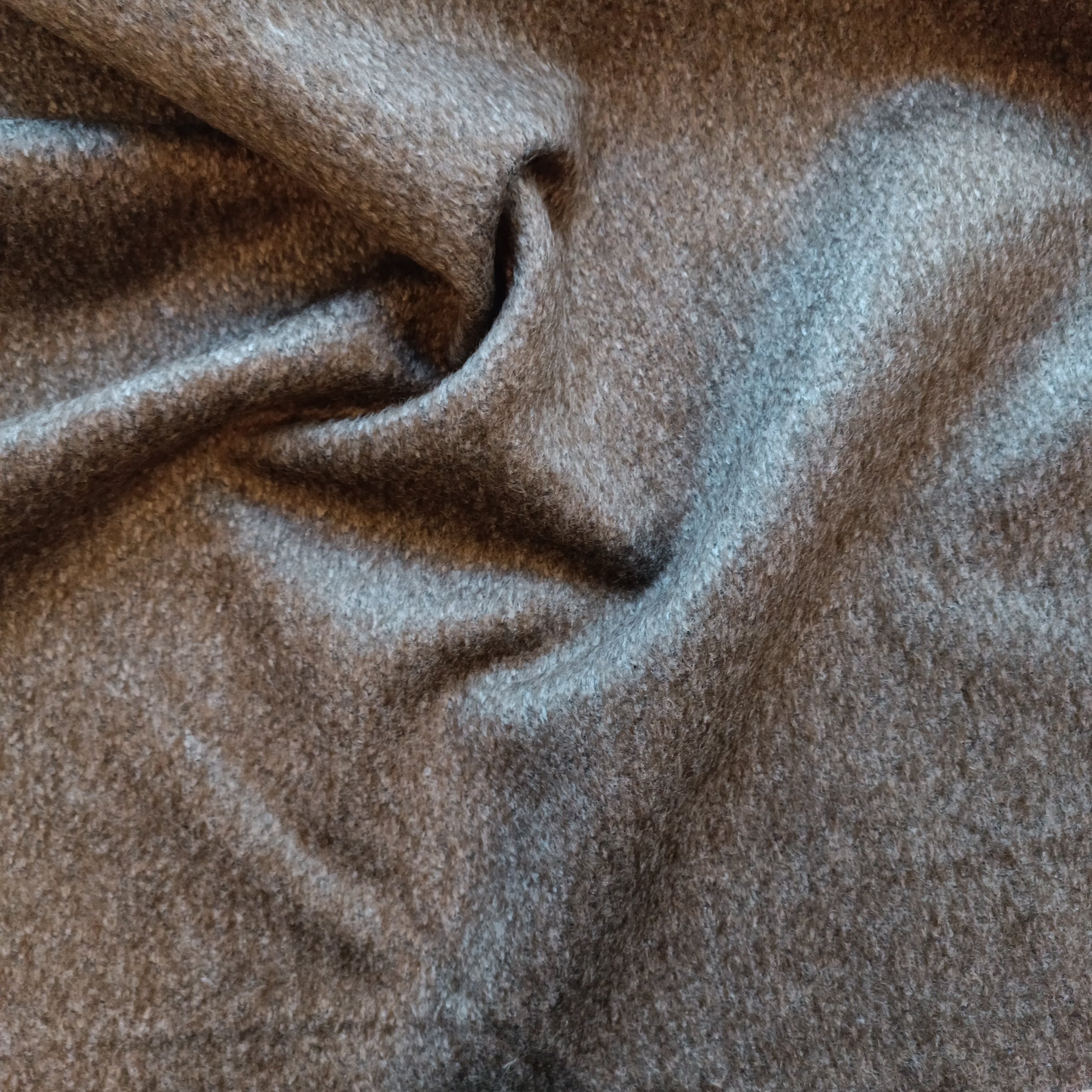 No. 698 long pile wool fabric brown