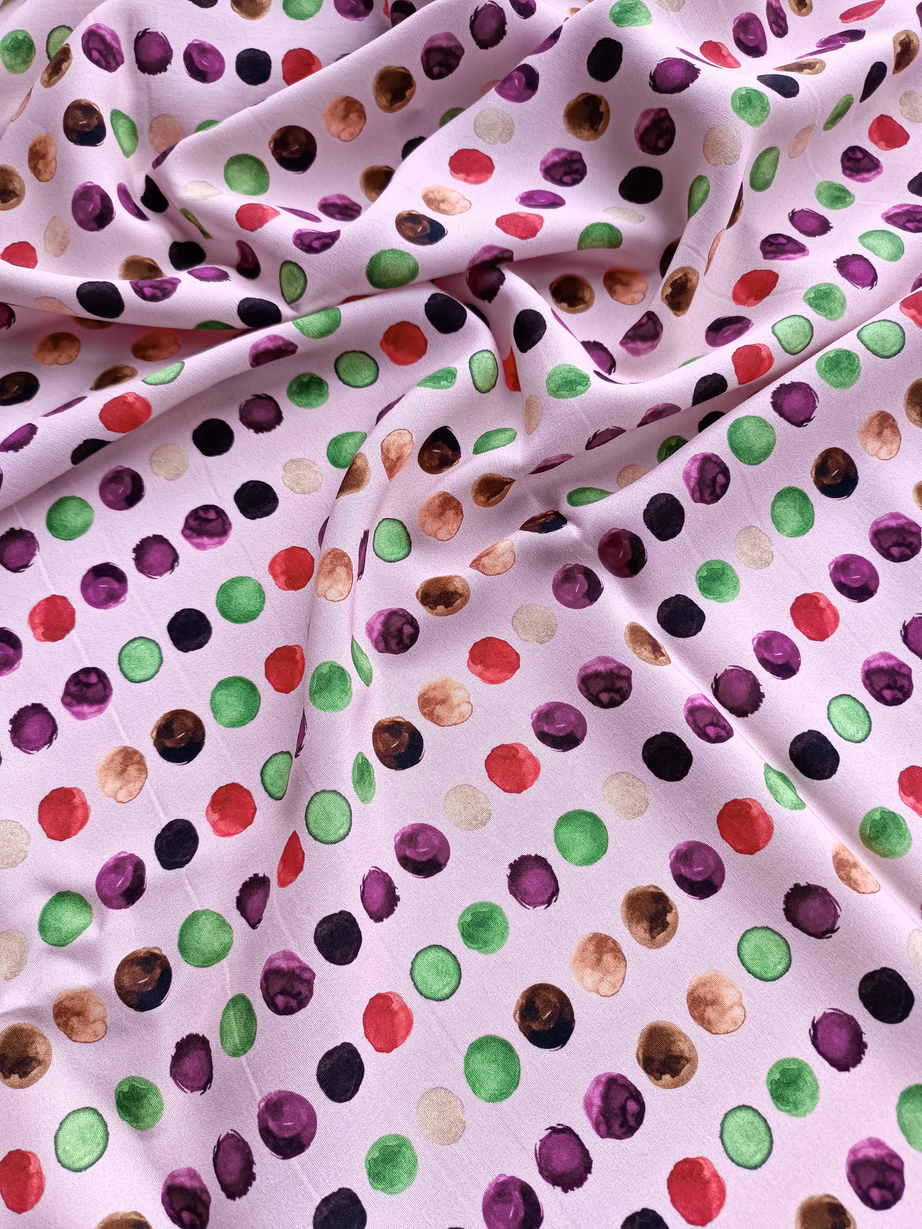 No. 682 viscose with colorful dots