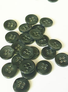 Black horn buttons