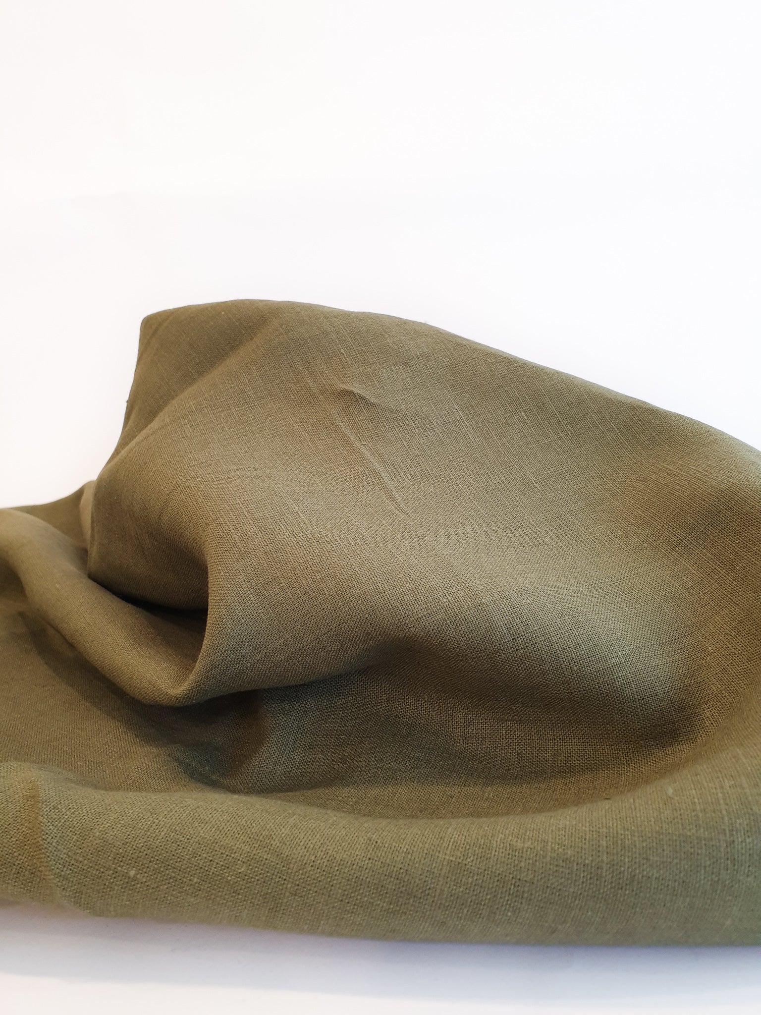 No. 387 linen fabric olive green