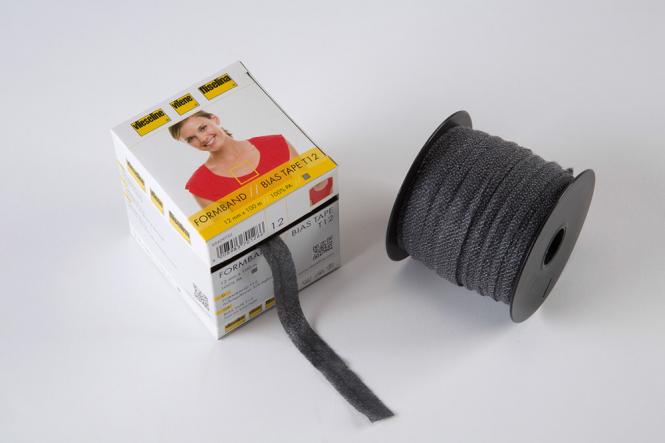 Bande de formage Vlieseline 12mm gris foncé par m