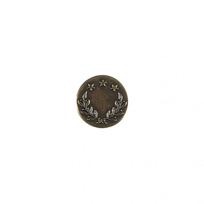 Bouton jeans métal 17mm vieil or
