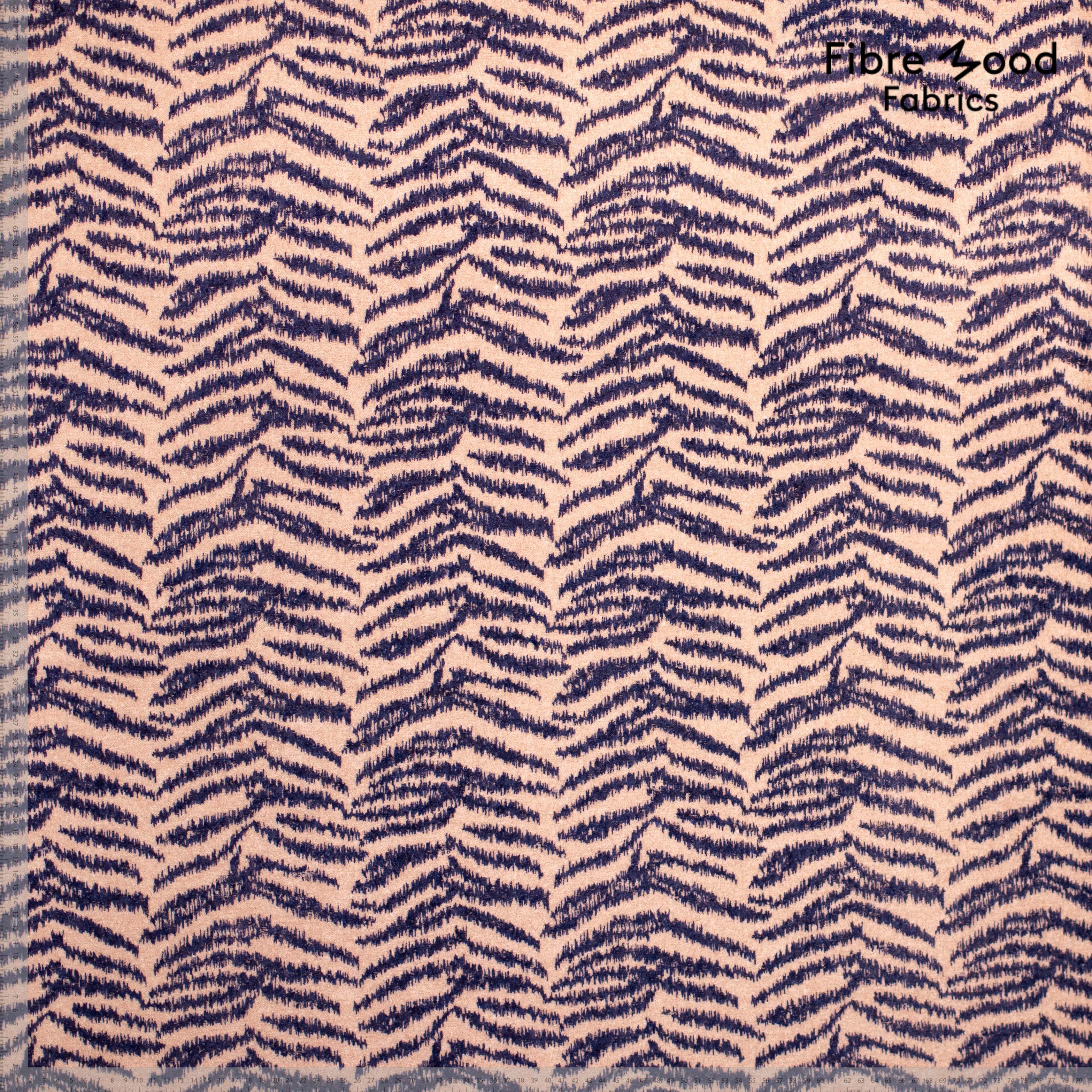 No. 452 knitted wool fabric with zebra pattern
