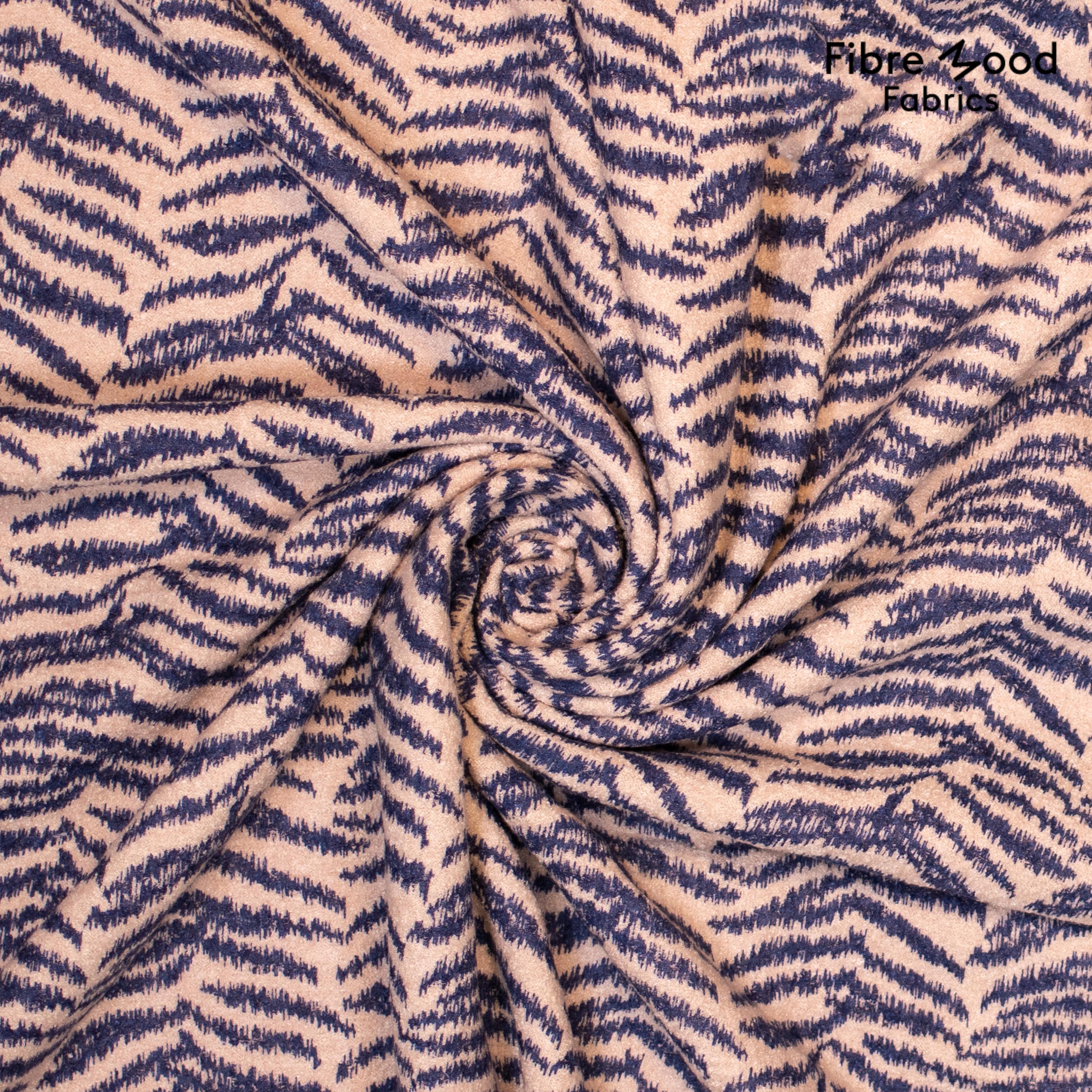 No. 452 knitted wool fabric with zebra pattern