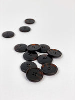 Recycled horn buttons dark brown