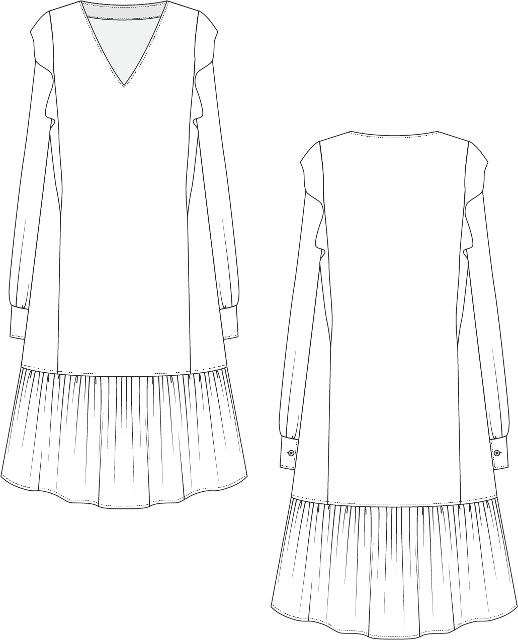 Paper pattern dress Lova