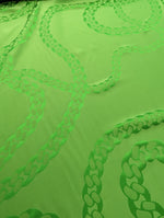 No. 606 silk jacquard green