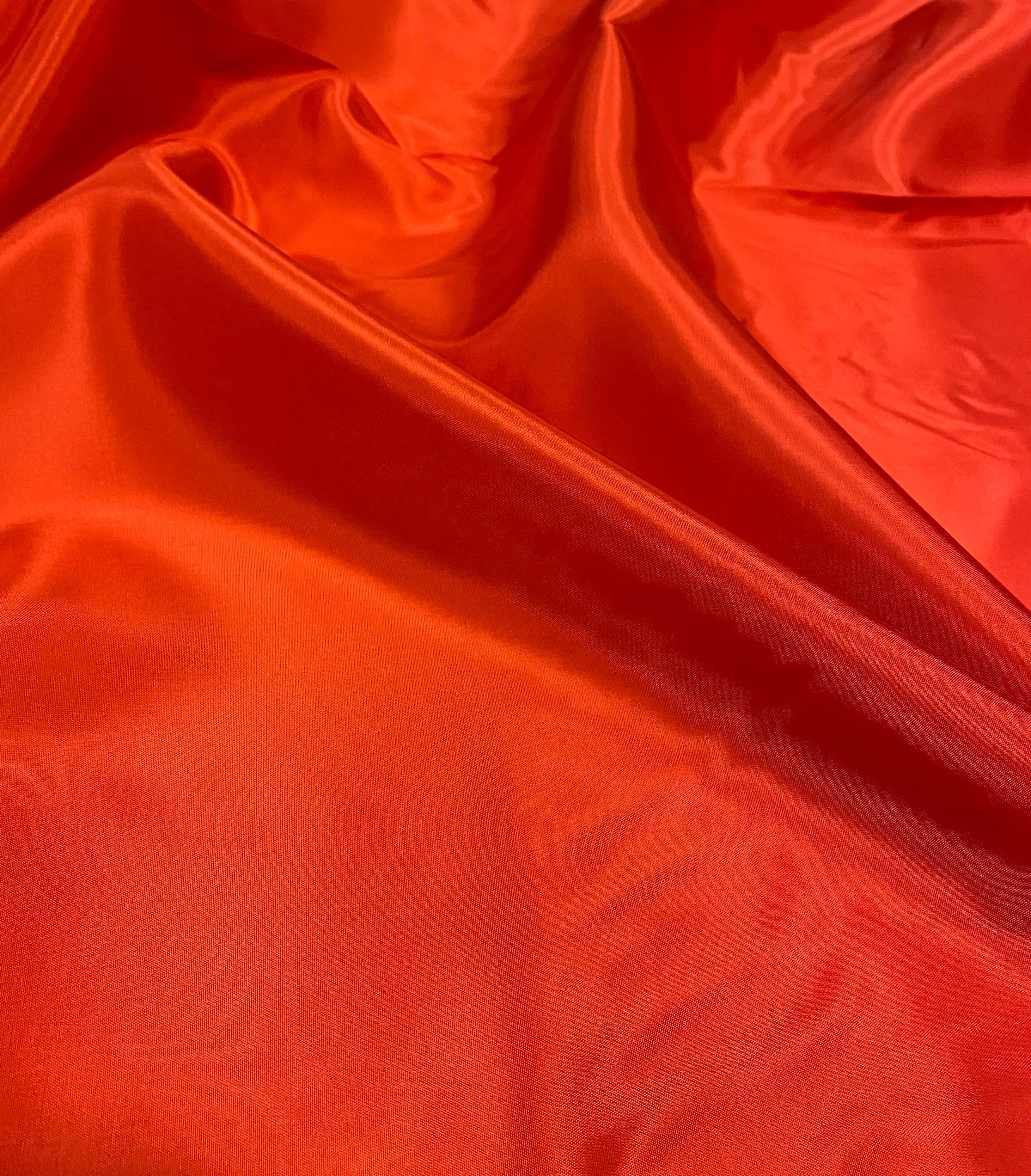 Lining material: orange-red viscose