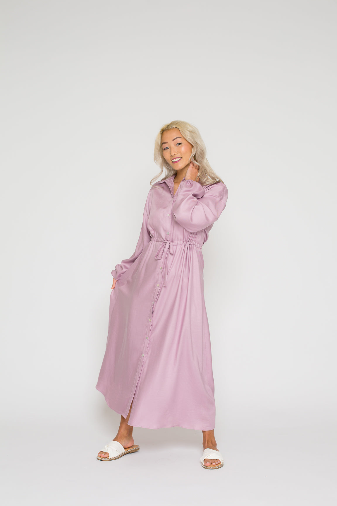 ausgedrucktes Papierschnittmuster Hemdblusenkleid Lou