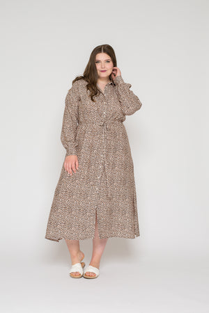Paper pattern shirt dress Lou
