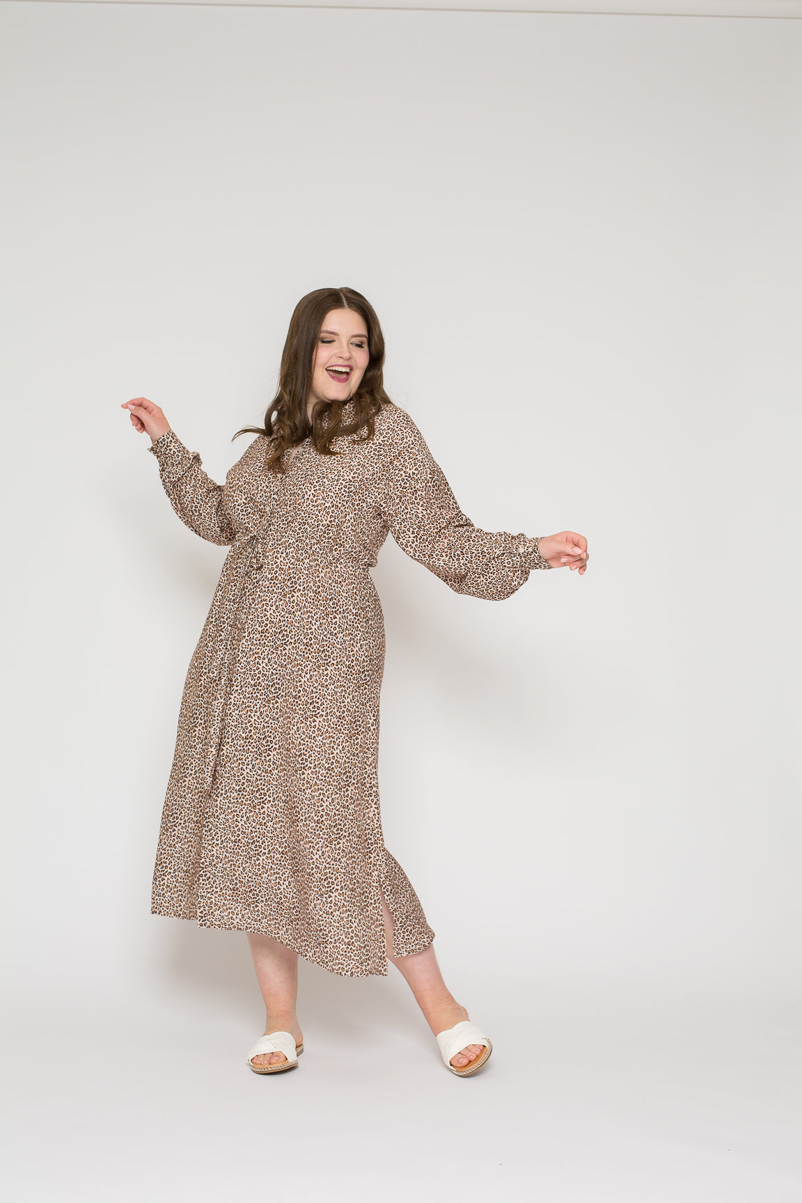 ausgedrucktes Papierschnittmuster Hemdblusenkleid Lou