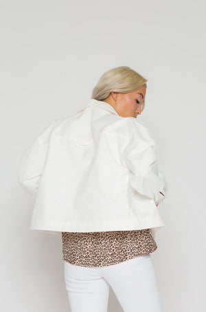 Paper pattern denim jacket Noomi